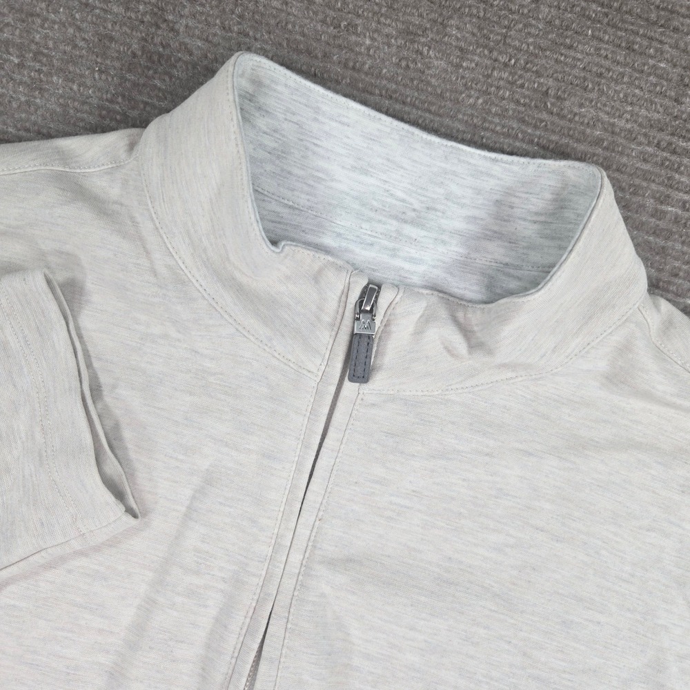 Mizzen+Main Mens Medium Beige Heathered Quarter-Zip Pullover 1PO-0958